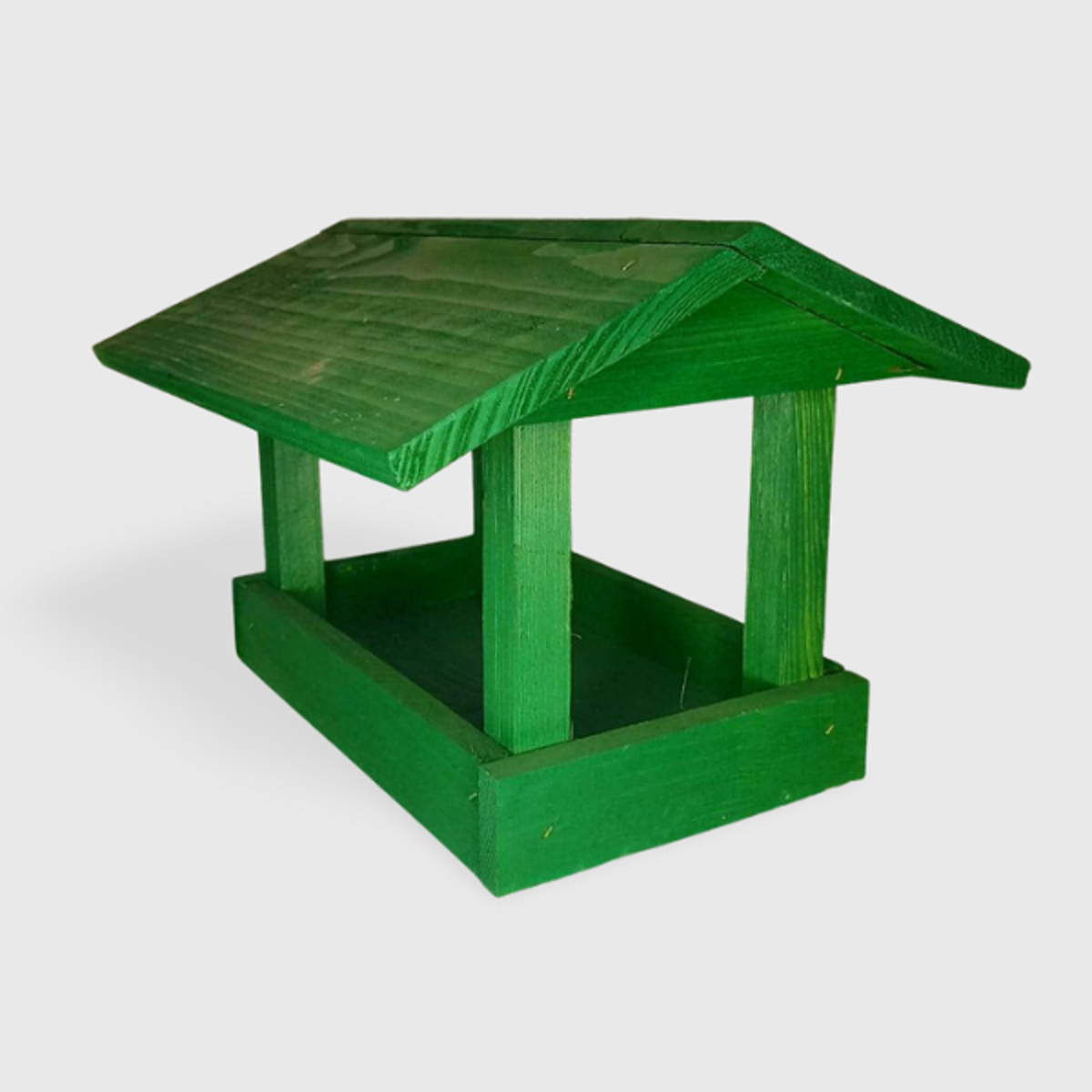 Dřevěné krmítko - zelené - domek pro ptactvo - 1 ks