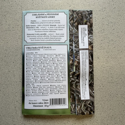 Vlhká louka květnatá - osivo Planta Naturalis - směs lučních květin a trav - 10 g